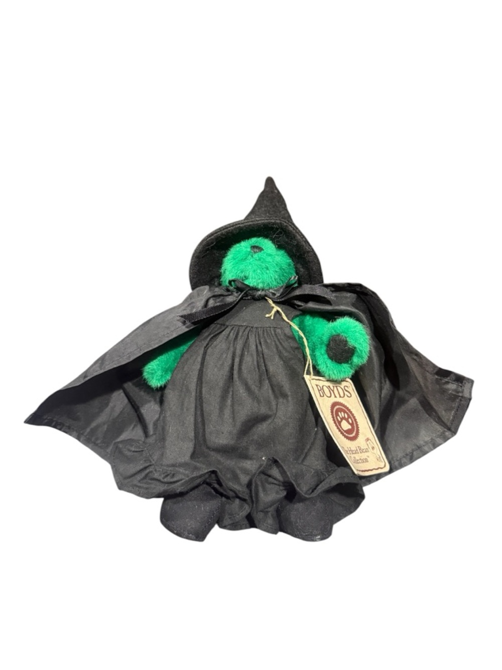 Boyds Handmade Plush Bear Head Bean Collection Wicked Witch Of The West - Picture 3 of 8